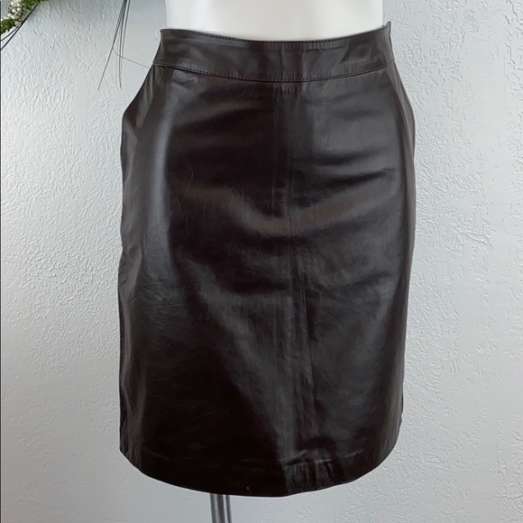 Tommy Hilfiger Dresses & Skirts - Vintage 2001 Tommy Hilfiger Expresso Leather Skirt